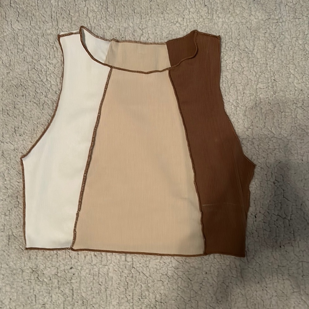 Brown Cropped Tank Top
